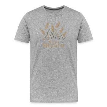 Gentle meadow grasses - Men's Premium Organic T-Shirt - heather grey - Front - Damien (186cm)