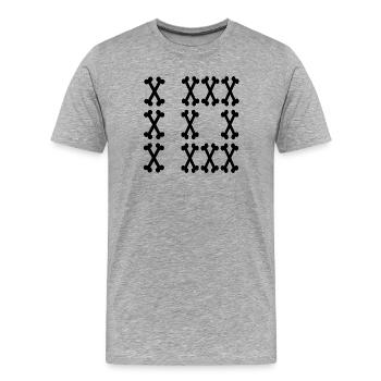 Number 10 Ten Bones - Men's Premium Organic T-Shirt - heather grey - Front - Damien (186cm)