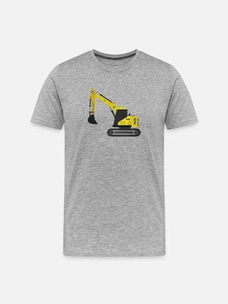 Excavator - Men's Premium Organic T-Shirt - heather grey