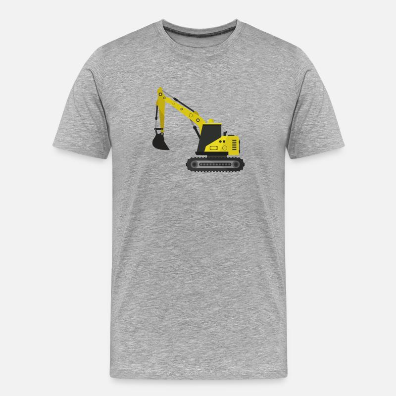 Bagger - Männer Premium Bio T-Shirt - Grau meliert