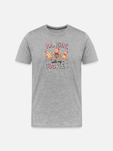 Hangin' Cookies Christmas Trio - Men's Premium Organic T-Shirt - heather grey