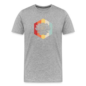 Cactus Plant Cacti - Men's Premium Organic T-Shirt - heather grey - Front - Damien (186cm)