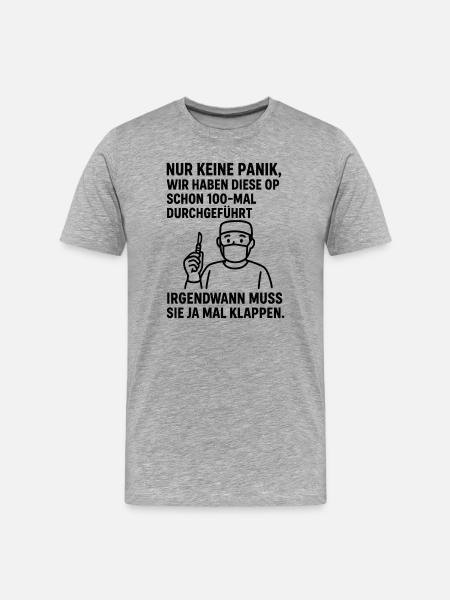 Operation Motivation - Männer Premium Bio T-Shirt - Grau meliert