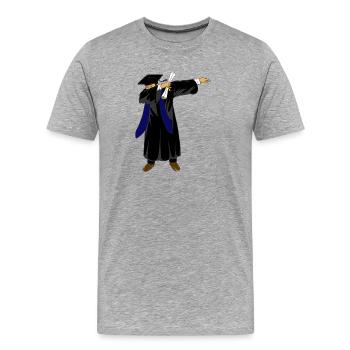 Nettoyage de la promotion 2026 de l’uniforme bleu marine - T-shirt bio Premium Homme - gris chiné - Devant - Damien (186cm)