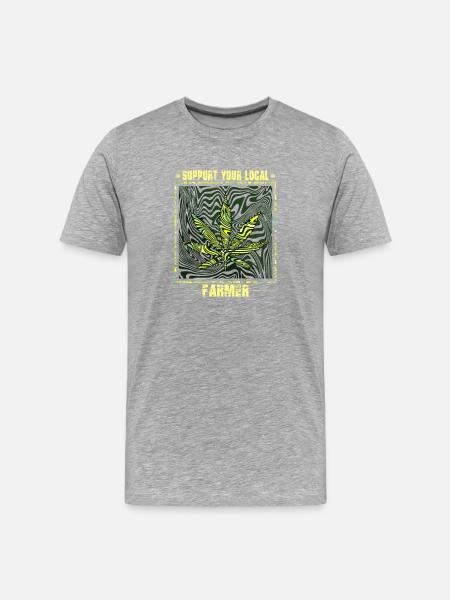 Funny Stoner Outfits - Men's Premium Organic T-Shirt - heather grey