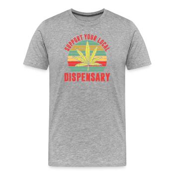 Funny Stoner Outfits - Men's Premium Organic T-Shirt - heather grey - Front - Damien (186cm)