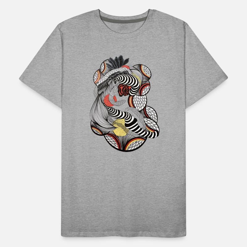 Art au trait complexe T-shirt bio Premium Homme