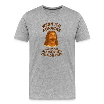 Conception de la résolution - T-shirt bio Premium Homme - gris chiné - Devant - Damien (186cm)