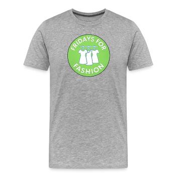 Fridays for Fashion Clothing Hanger - Men's Premium Organic T-Shirt - heather grey - Front - Damien (186cm)