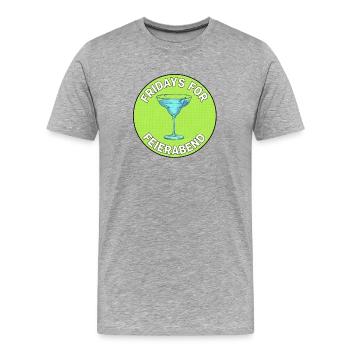Feierabend Fridays Cocktail - Männer Premium Bio T-Shirt - Grau meliert - Vorne - Damien (186cm)