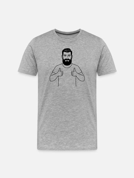 Papa donne le feu vert - T-shirt bio Premium Homme - gris chiné