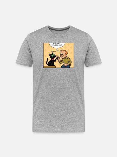 Franky & Meeko first meeting - Men's Premium Organic T-Shirt - heather grey