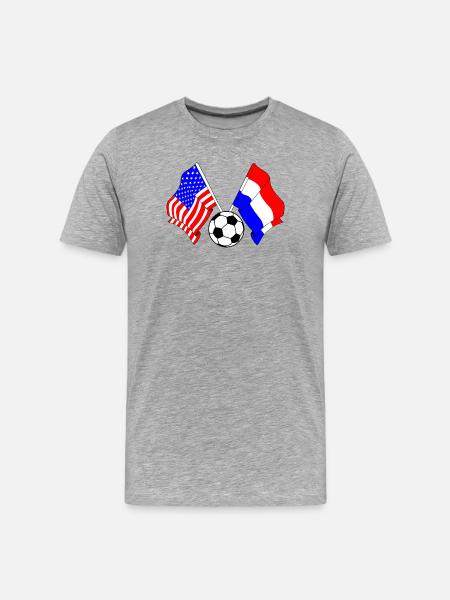 Football Netherlands vs USA - Men's Premium Organic T-Shirt - heather grey
