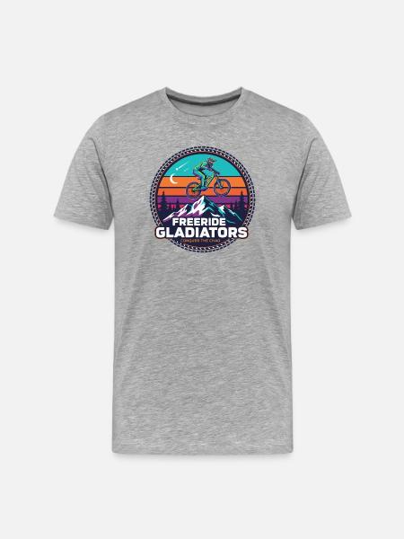 Freeride Gladiators Peak Ride - Men's Premium Organic T-Shirt - heather grey