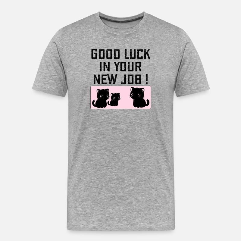 Abschiedsgesellschaft Viel Glück - Männer Premium Bio T-Shirt - Grau meliert