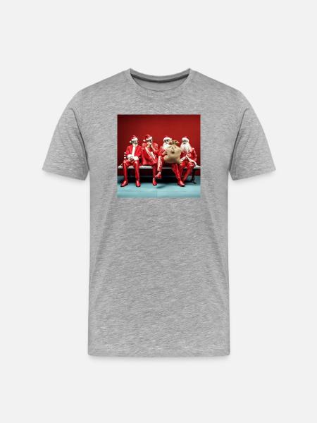 Application Santa's Quartet on Casting Bank - Men's Premium Organic T-Shirt - heather grey