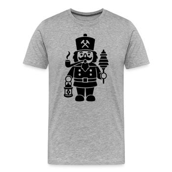 Bergmann Luck on smoker - Men's Premium Organic T-Shirt - heather grey - Front - Damien (186cm)