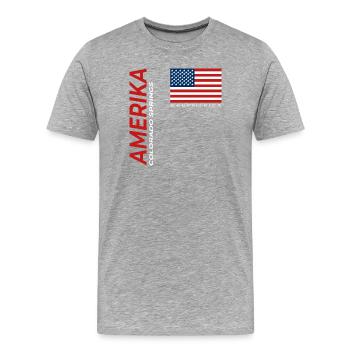 Colorado Springs - Männer Premium Bio T-Shirt - Grau meliert - Vorne - Damien (186cm)