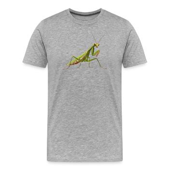 Mantes religieuses Mantes religieuses - T-shirt bio Premium Homme - gris chiné - Devant - Damien (186cm)