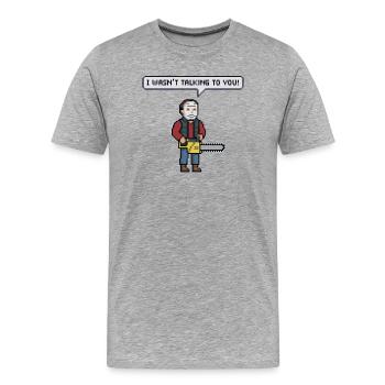 Lustiges Weihnachtmotiv für eine schöne Bescherung - Männer Premium Bio T-Shirt - Grau meliert - Vorne - Damien (186cm)