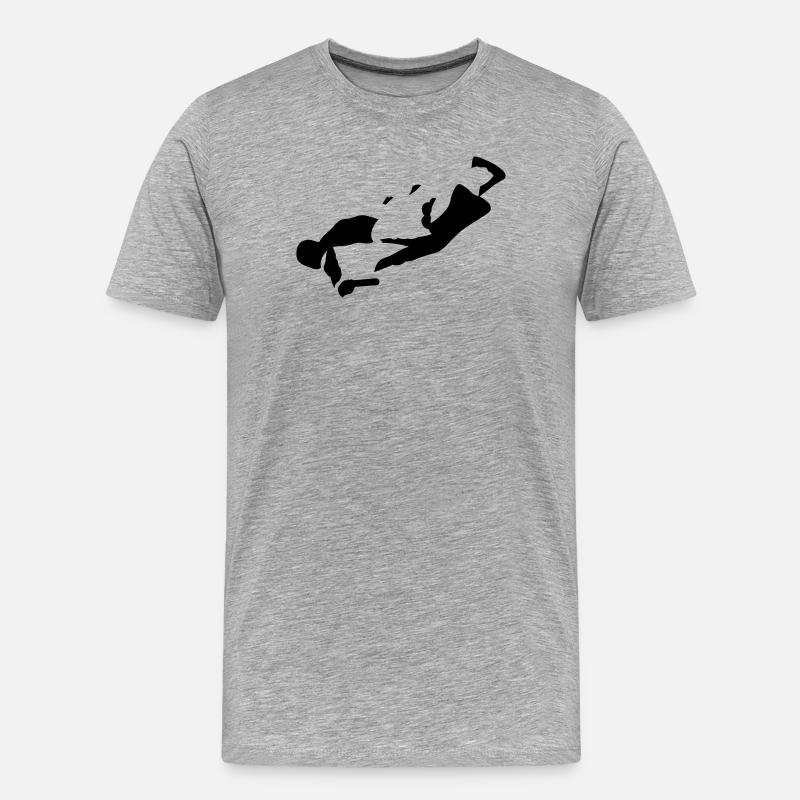 Wingsuit - Männer Premium Bio T-Shirt - Grau meliert