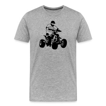Quad - Männer Premium Bio T-Shirt - Grau meliert - Vorne - Damien (186cm)