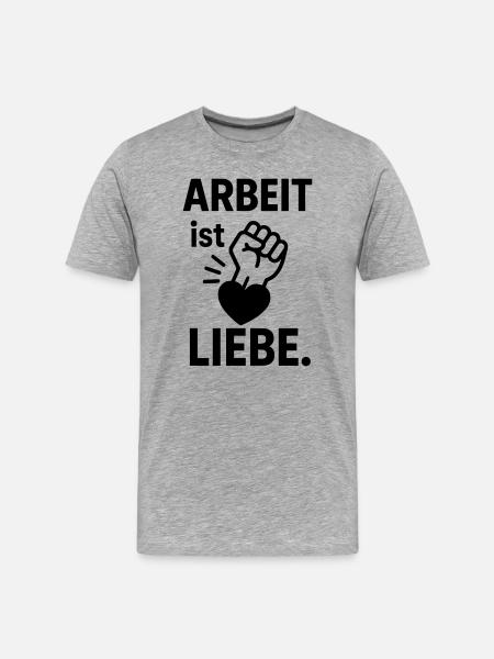 work love motivation - Men's Premium Organic T-Shirt - heather grey