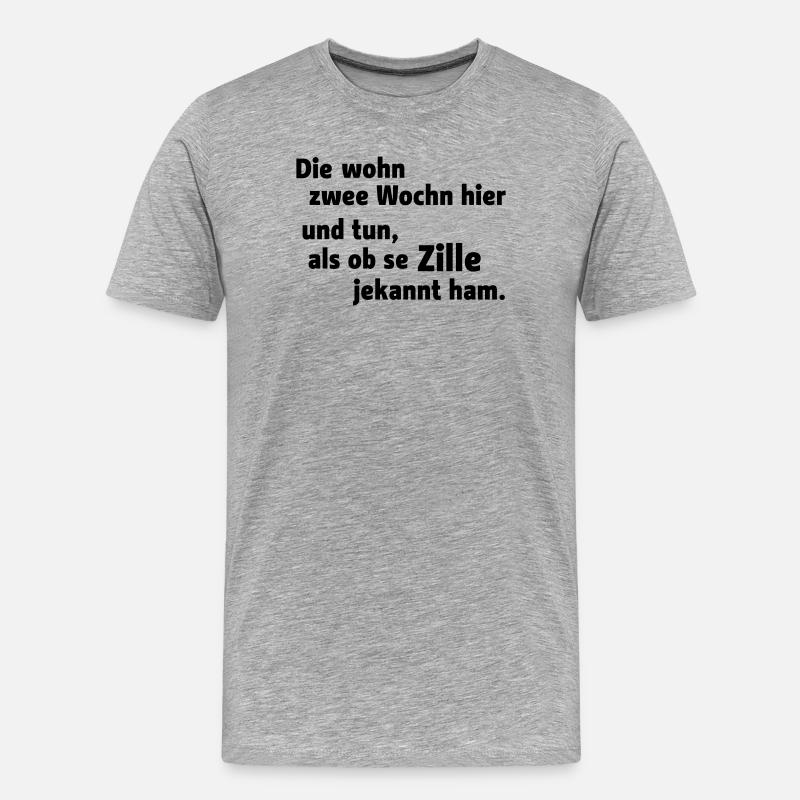Zille - Männer Premium Bio T-Shirt - Grau meliert