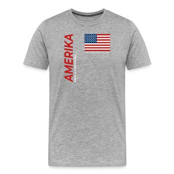 Hollywood - Männer Premium Bio T-Shirt - Grau meliert - Vorne - Damien (186cm)