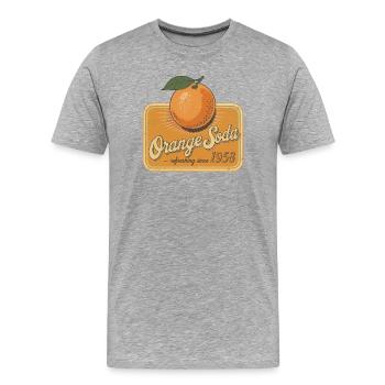 Retro Orange Soda – Since 1958 - Männer Premium Bio T-Shirt - Grau meliert - Vorne - Damien (186cm)