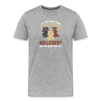 Mes collègues stupides. Les voilà du travail de bureau. - T-shirt bio Premium Homme - gris chiné - Devant - Damien (186cm)