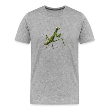 Mantes religieuses Mantes religieuses - T-shirt bio Premium Homme - gris chiné - Devant - Damien (186cm)