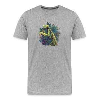 Mantes religieuses Mantes religieuses - T-shirt bio Premium Homme - gris chiné - Devant - Damien (186cm)