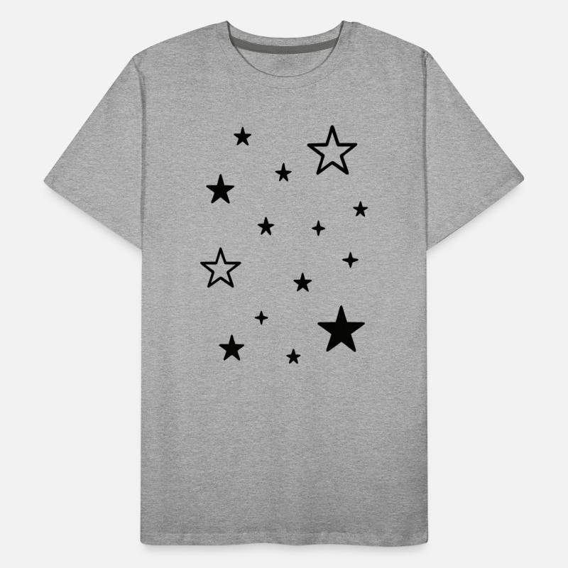 Conception du motif de diffusion d’étoiles T-shirt bio Premium Homme