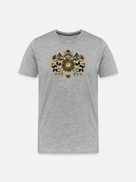Fleur - T-shirt bio Premium Homme - gris chiné