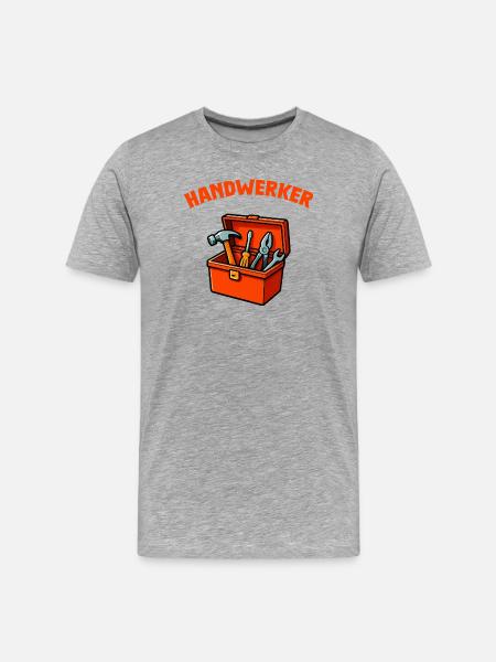 Craftsman Toolbox Motif - Men's Premium Organic T-Shirt - heather grey
