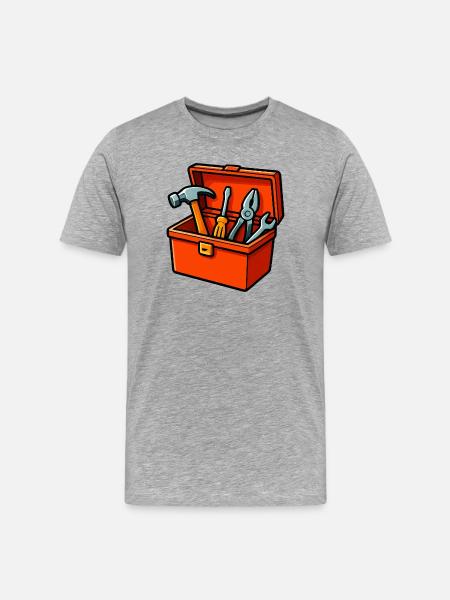 Toolbox - Men's Premium Organic T-Shirt - heather grey