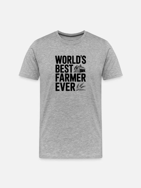 World’s Best Farmer Ever - Men's Premium Organic T-Shirt - heather grey