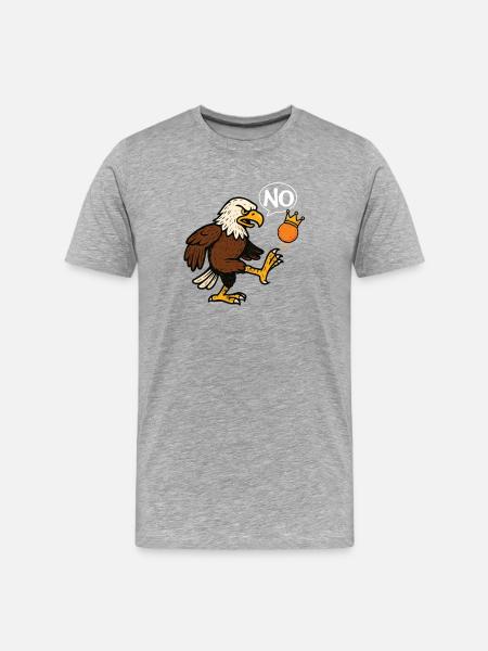 No To Monarchy Patriotic Anti-Authoritarian - Men's Premium Organic T-Shirt - heather grey