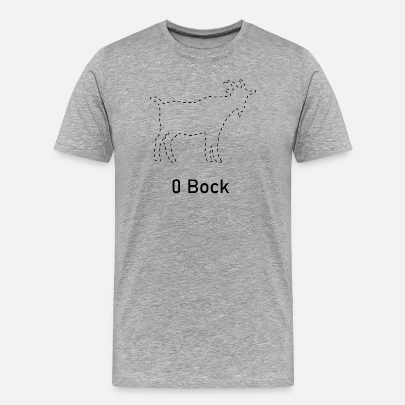 Null Bock - Männer Premium Bio T-Shirt - Grau meliert