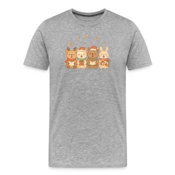 Christmas carol singer for children, boys and girls - Men's Premium Organic T-Shirt - heather grey - Front - Damien (186cm)
