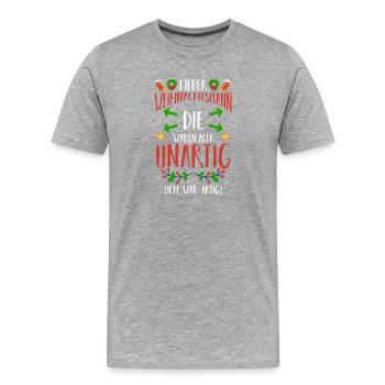 Tir à l’arc Tir à l’arc Tir à l’arc - T-shirt bio Premium Homme - gris chiné - Devant - Damien (186cm)