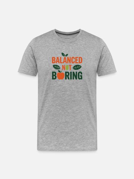 Balanced Not Boring Dietitian Professional - Men's Premium Organic T-Shirt - heather grey