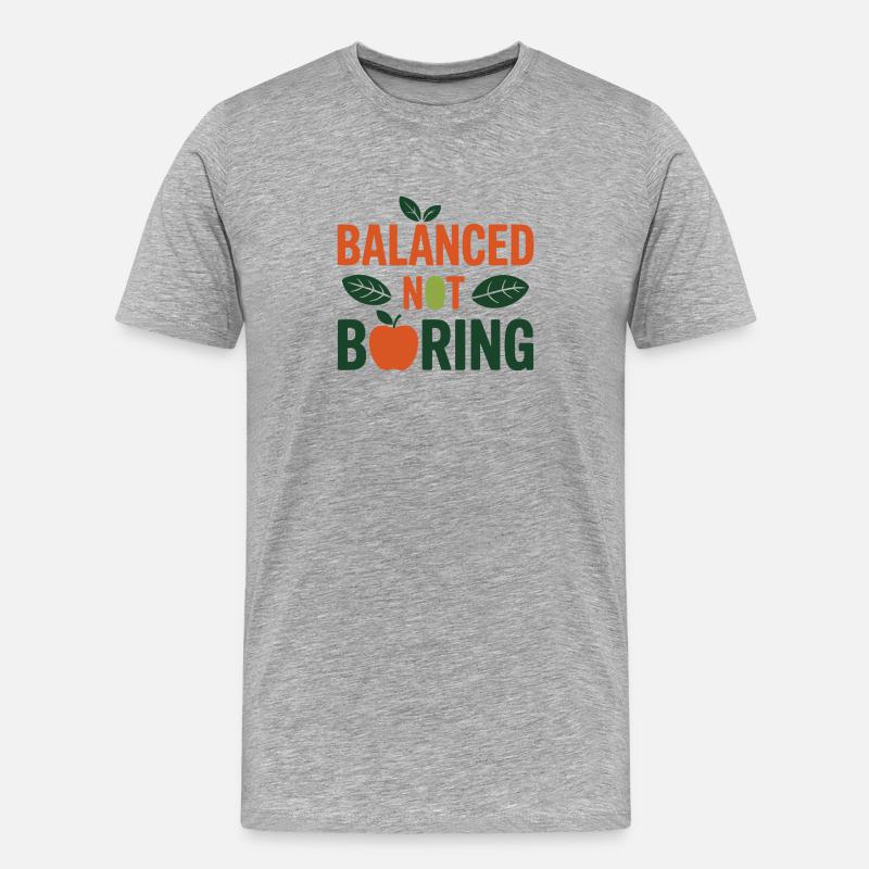 Balanced Not Boring Dietitian Professional - Men's Premium Organic T-Shirt - heather grey