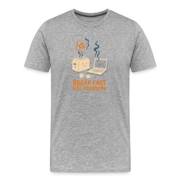 Startup-gründer Survivor Burnout Recover - Männer Premium Bio T-Shirt - Grau meliert - Vorne - Damien (186cm)