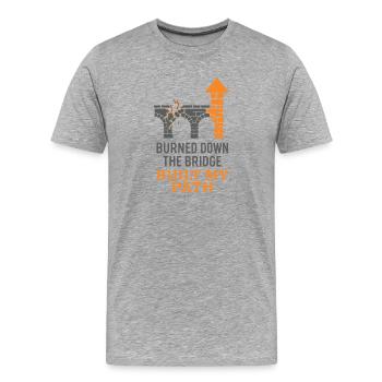 Startup-gründer Survivor Burnout Recover - Männer Premium Bio T-Shirt - Grau meliert - Vorne - Damien (186cm)