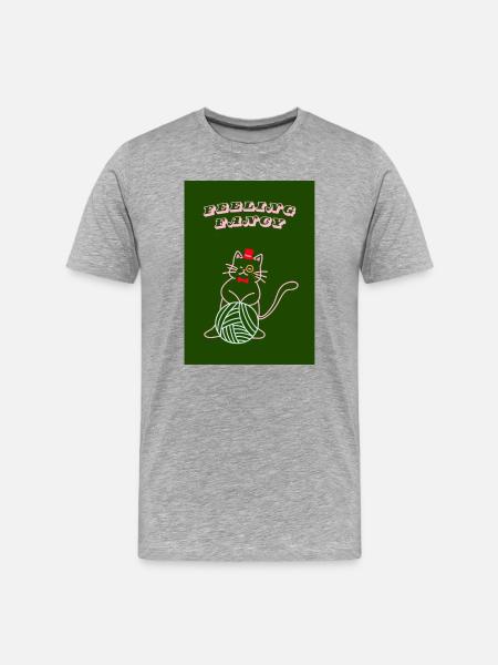 Cat Feeling Fancy - Men's Premium Organic T-Shirt - heather grey