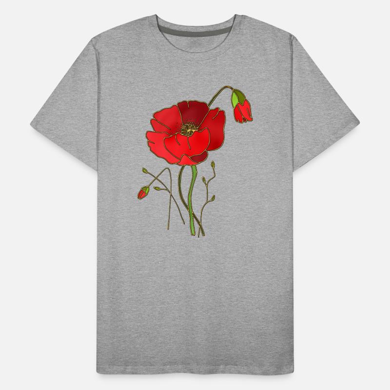 Blumen Männer Premium Bio T-Shirt