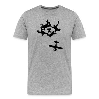 skydiving - Men's Premium Organic T-Shirt - heather grey - Front - Damien (186cm)