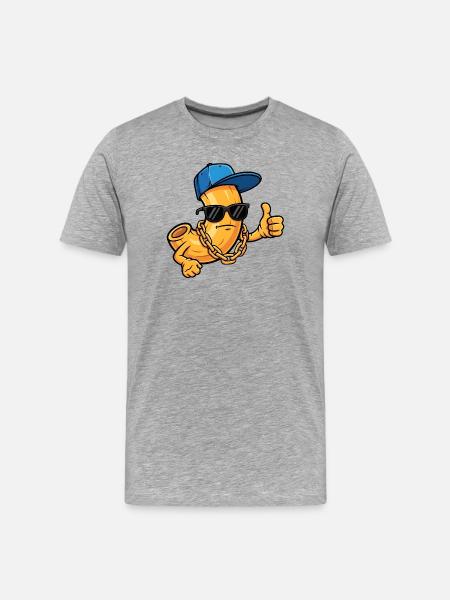 macaroni au fromage - T-shirt bio Premium Homme - gris chiné